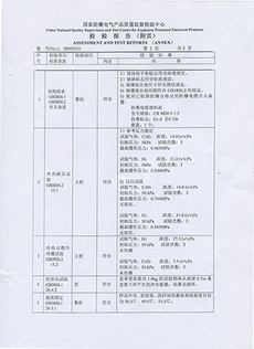 防爆合格證檢驗(yàn)證書